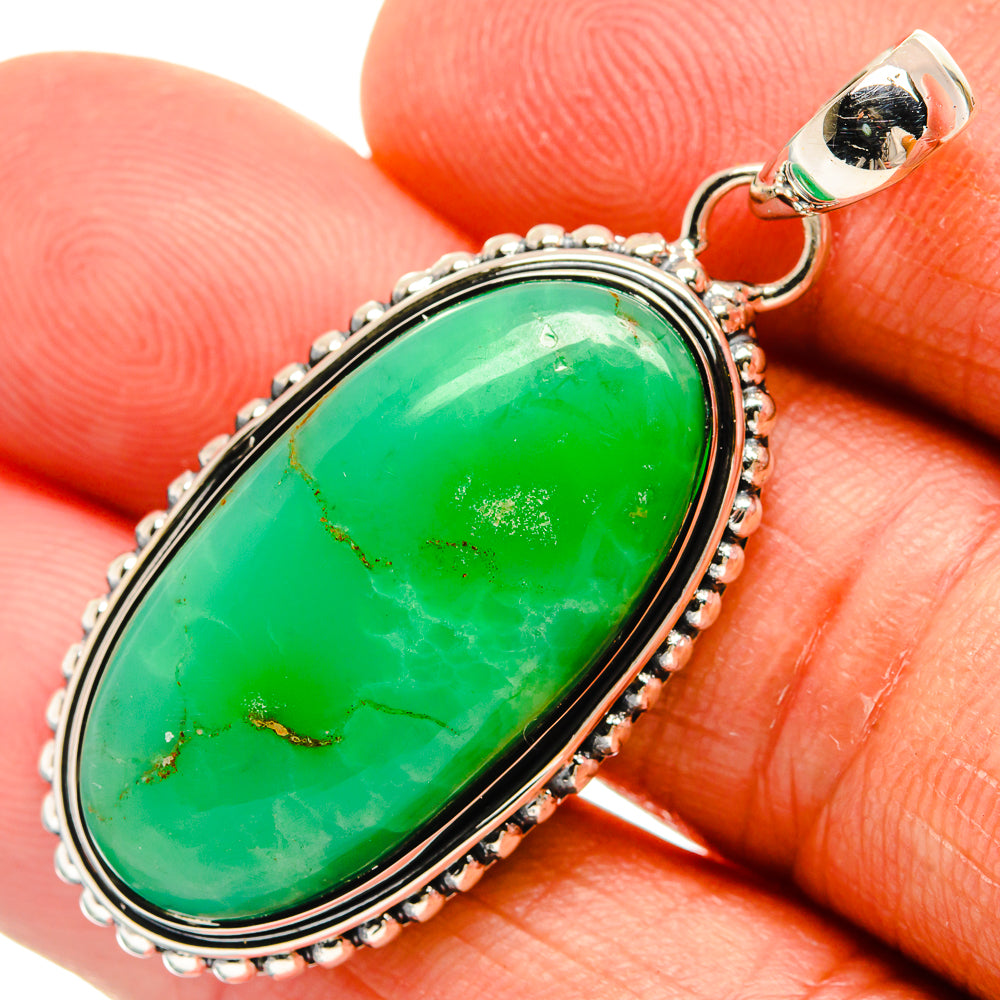 Chrysoprase Pendants handcrafted by Anasilvercos - PD25864