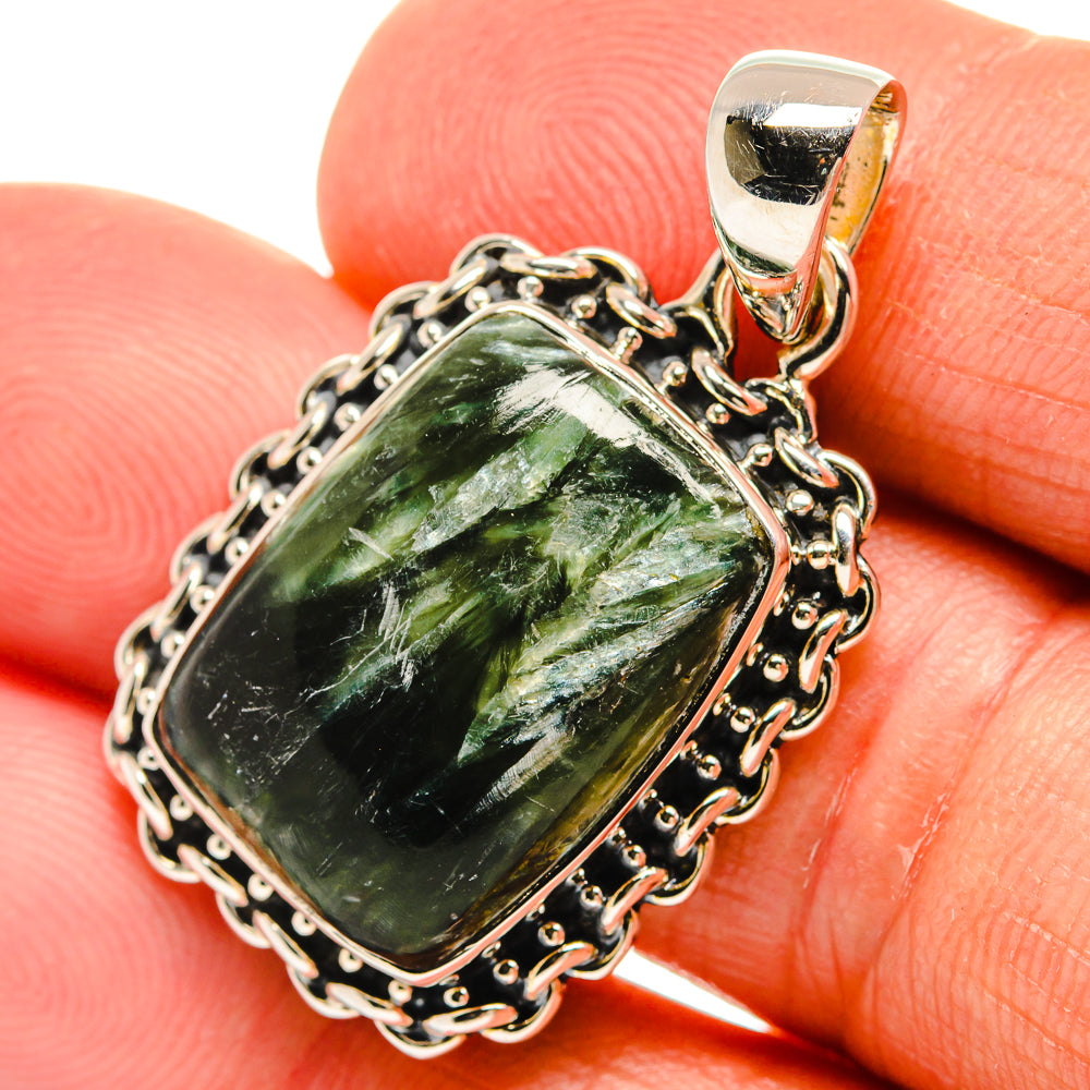 Seraphinite Pendants handcrafted by Anasilvercos - PD25869