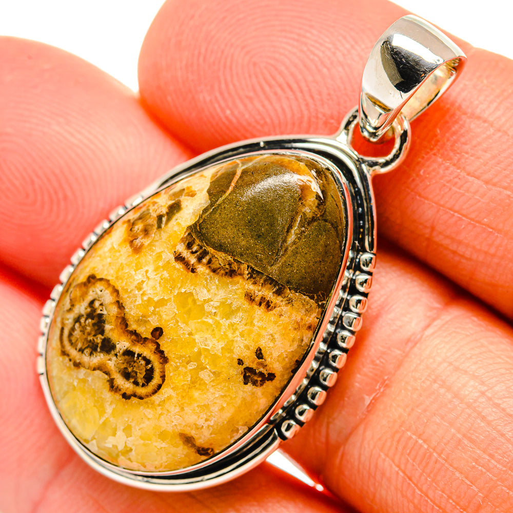 Septarian Nodule Pendants handcrafted by Anasilvercos - PD25873