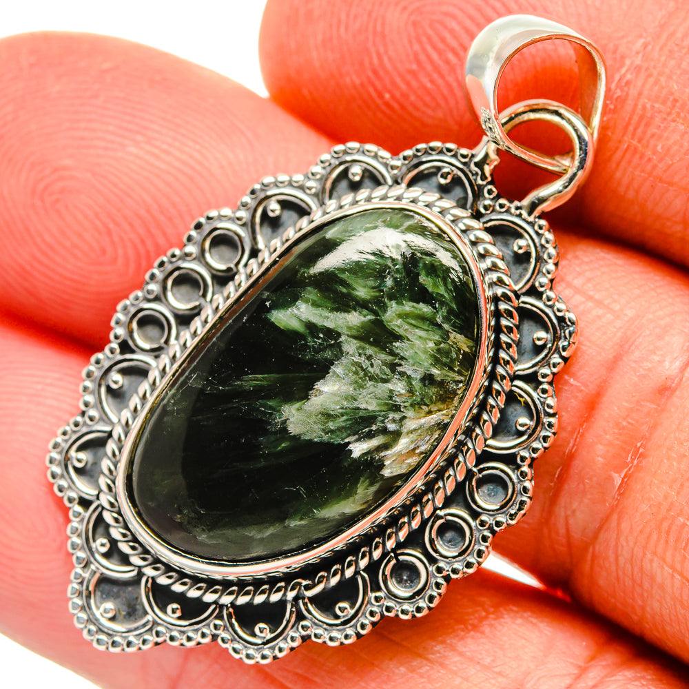 Seraphinite Pendants handcrafted by Anasilvercos - PD25877