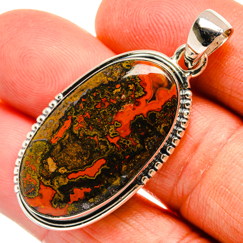 Moroccan Agate Pendants handcrafted by Anasilvercos - PD25886