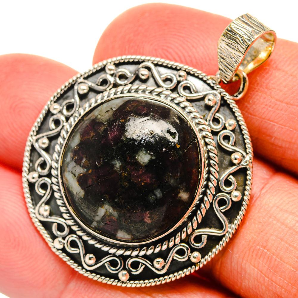 Russian Eudialyte Pendants handcrafted by Anasilvercos - PD25900