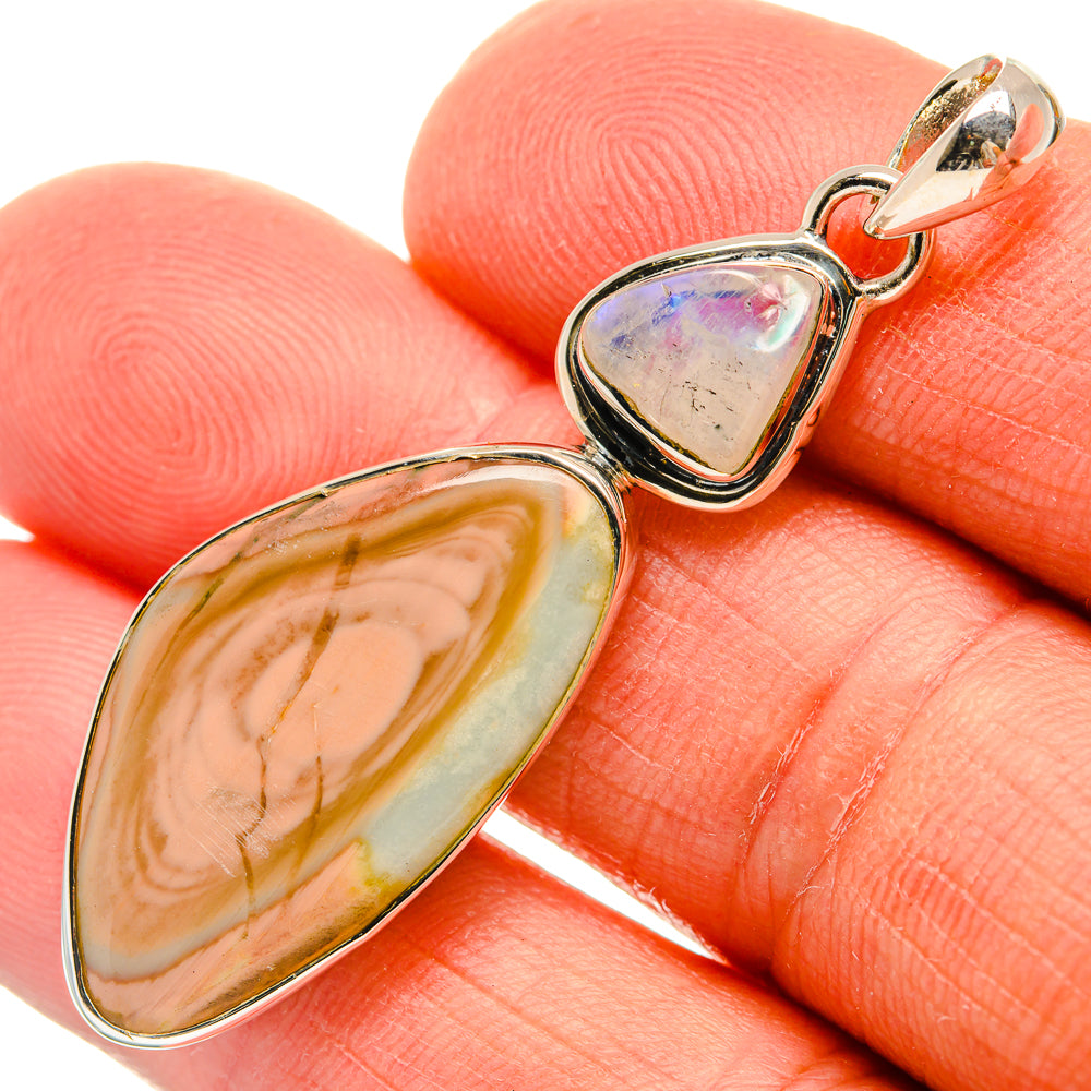 Polychrome Jasper Pendants handcrafted by Anasilvercos - PD25927