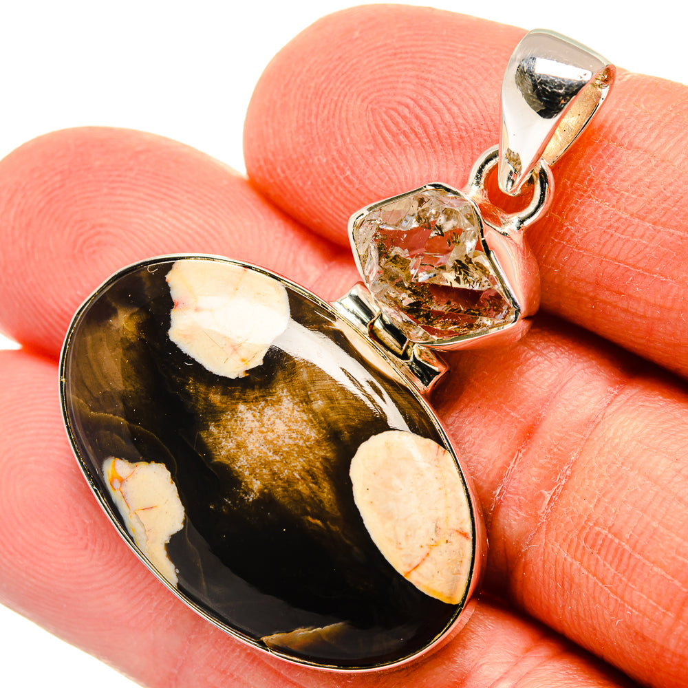 Peanut Wood Jasper Pendants handcrafted by Anasilvercos - PD25943