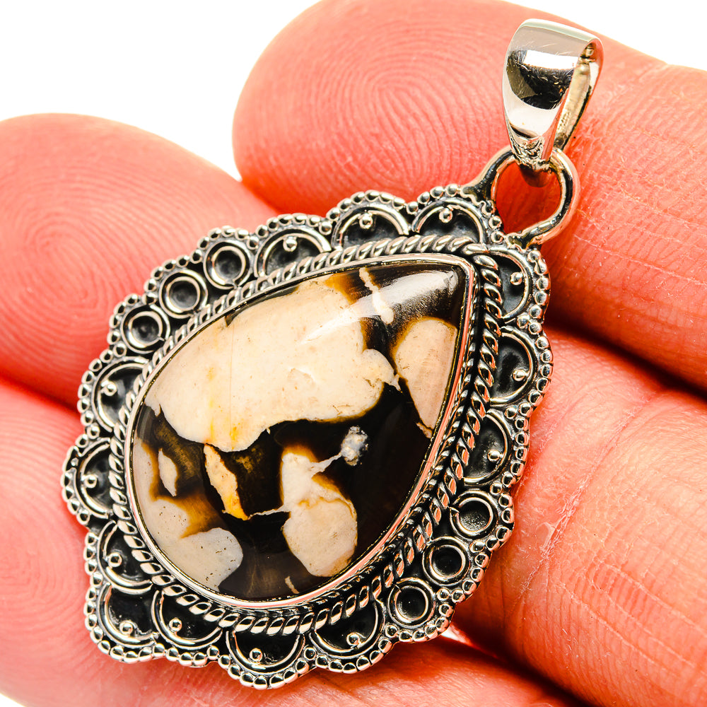 Peanut Wood Jasper Pendants handcrafted by Anasilvercos - PD25947