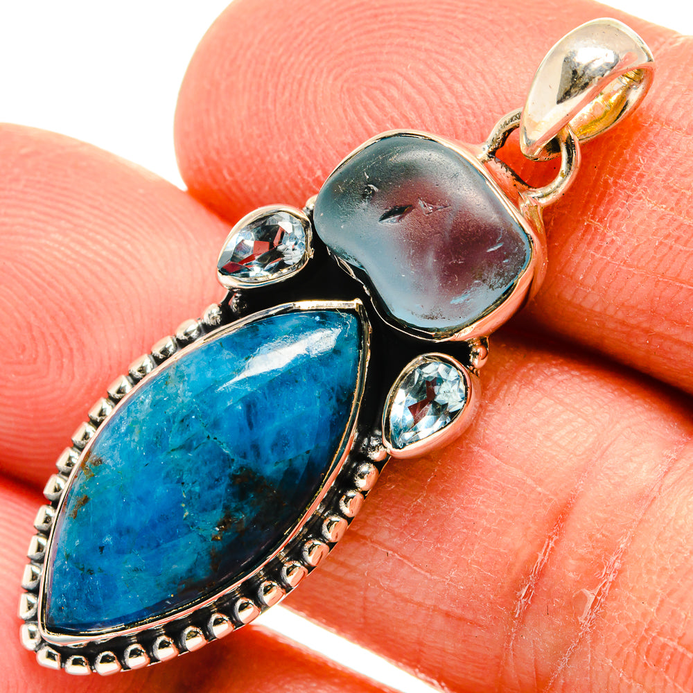 Chrysocolla Pendants handcrafted by Anasilvercos - PD25952