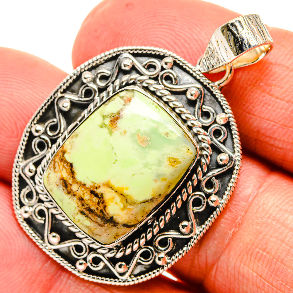 Lemon Chrysoprase Pendants handcrafted by Anasilvercos - PD25981