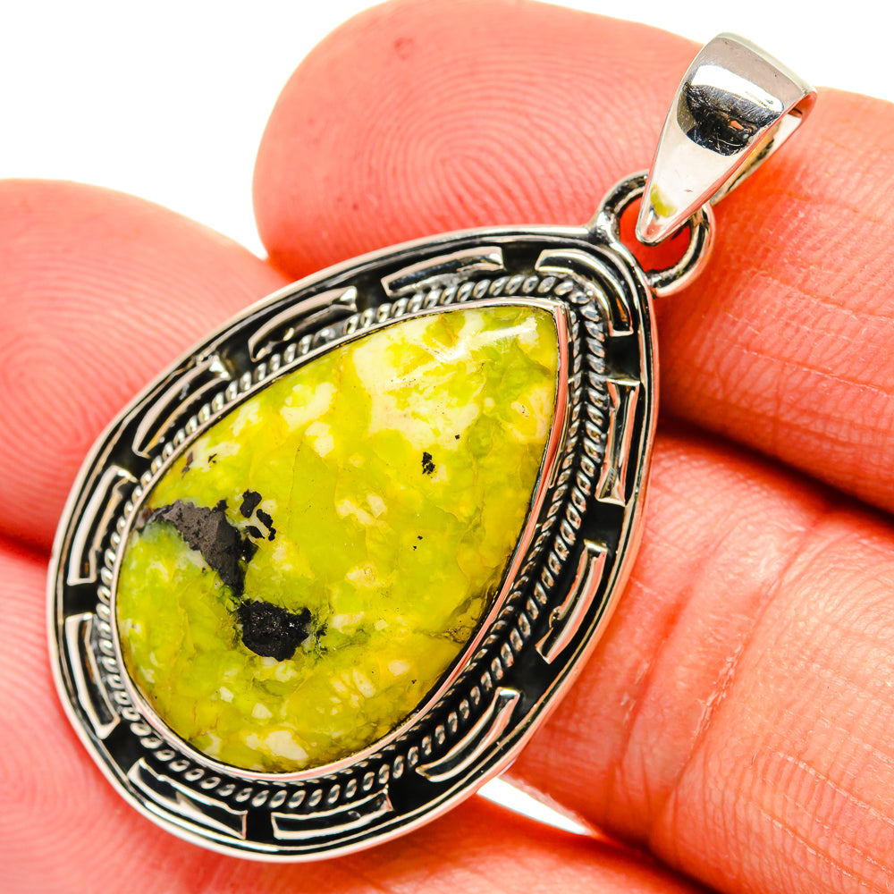 African Green Opal Pendants handcrafted by Anasilvercos - PD25982