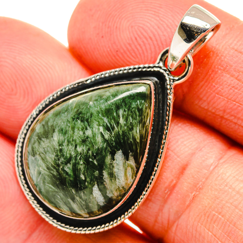 Seraphinite Pendants handcrafted by Anasilvercos - PD25983