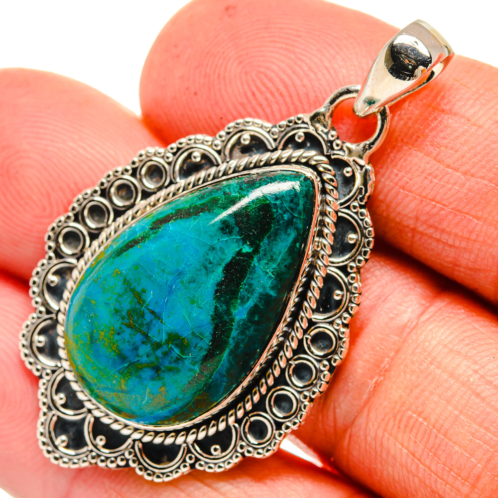 Chrysocolla Pendants handcrafted by Anasilvercos - PD25984
