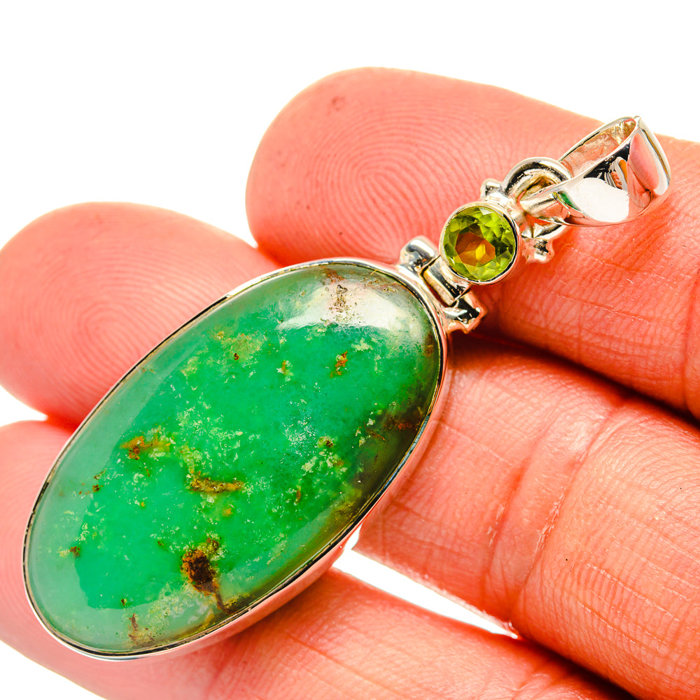 Chrysoprase Pendants handcrafted by Anasilvercos - PD25988