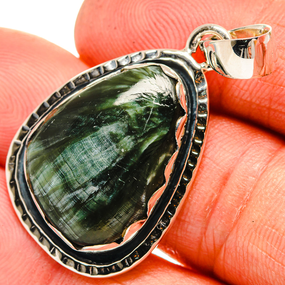 Seraphinite Pendants handcrafted by Anasilvercos - PD25996