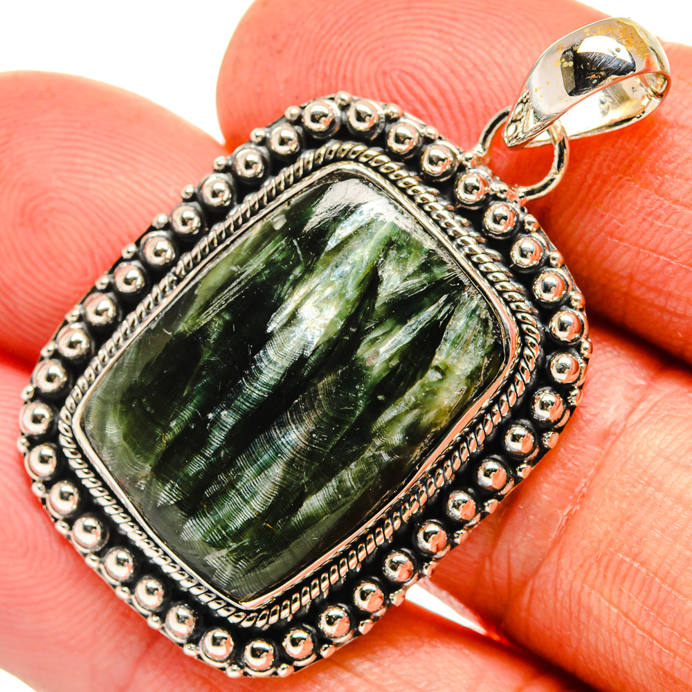 Seraphinite Pendants handcrafted by Anasilvercos - PD26005