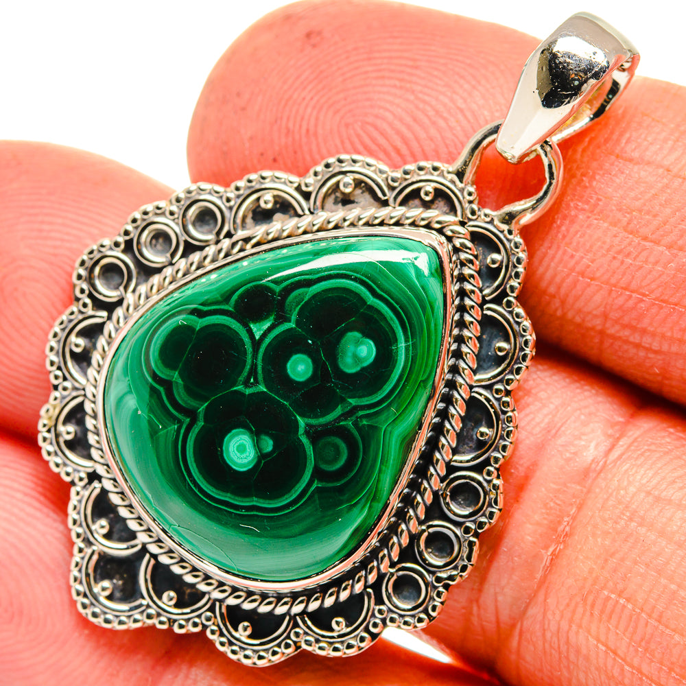 Malachite Pendants handcrafted by Anasilvercos - PD26006
