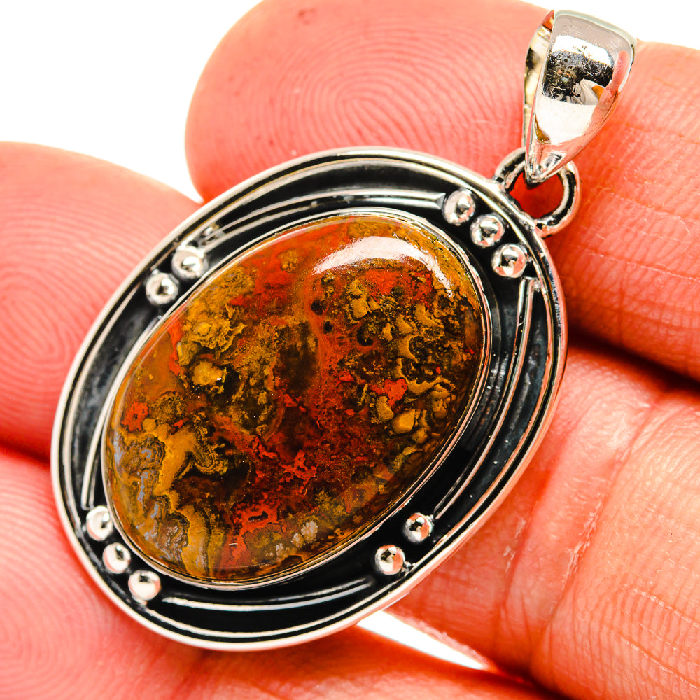 Moroccan Agate Pendants handcrafted by Anasilvercos - PD26009