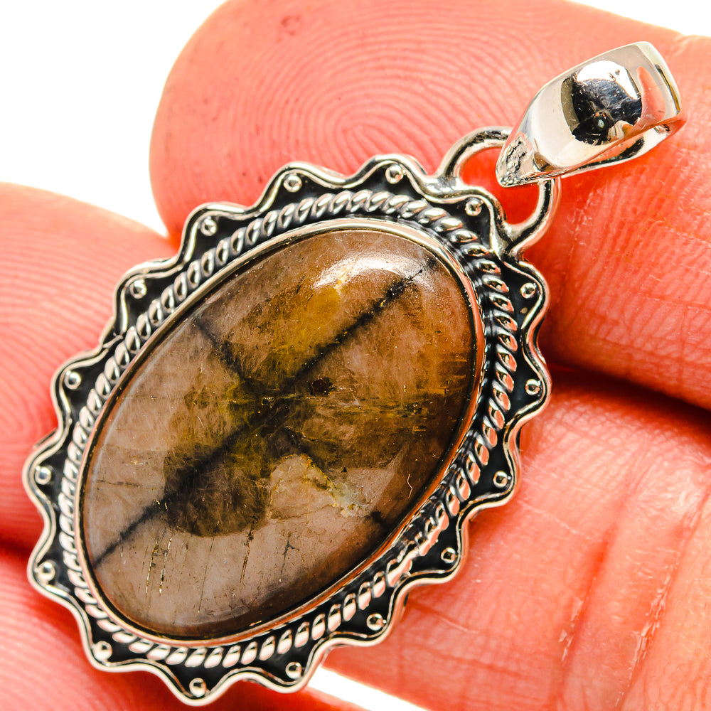 Chiastolite Pendants handcrafted by Anasilvercos - PD26012