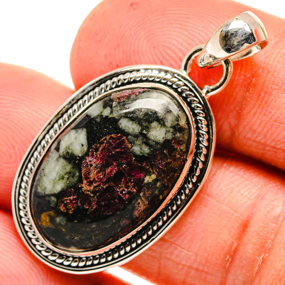Russian Eudialyte Pendants handcrafted by Anasilvercos - PD26014