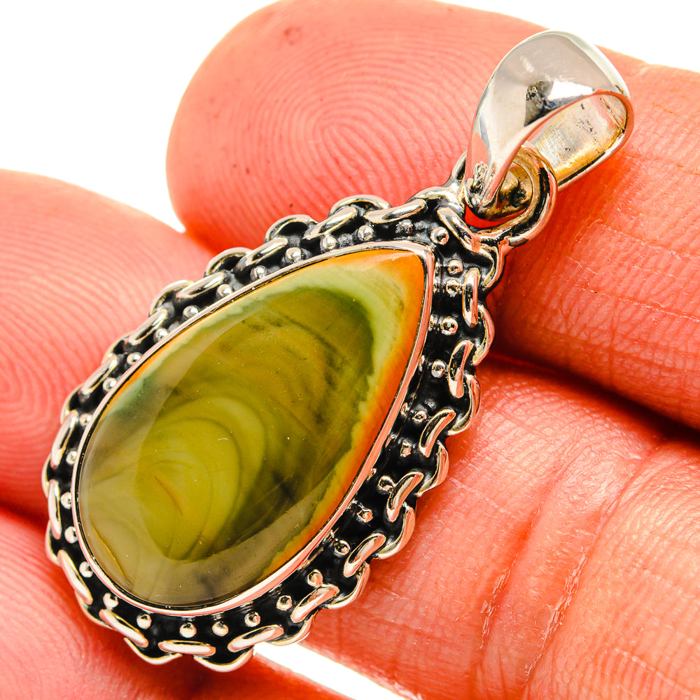 Polychrome Jasper Pendants handcrafted by Anasilvercos - PD26028