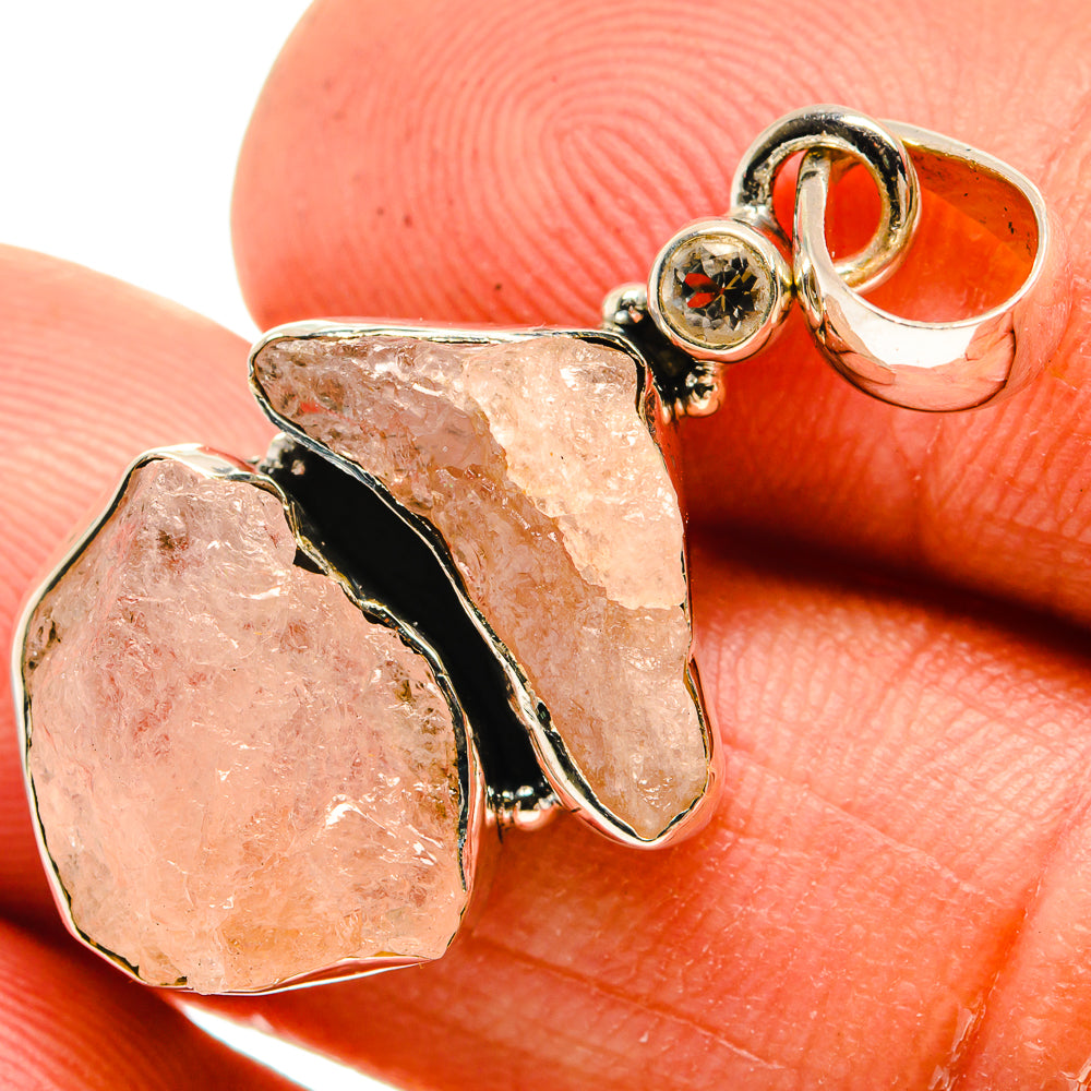 Rose Quartz Pendants handcrafted by Anasilvercos - PD26217
