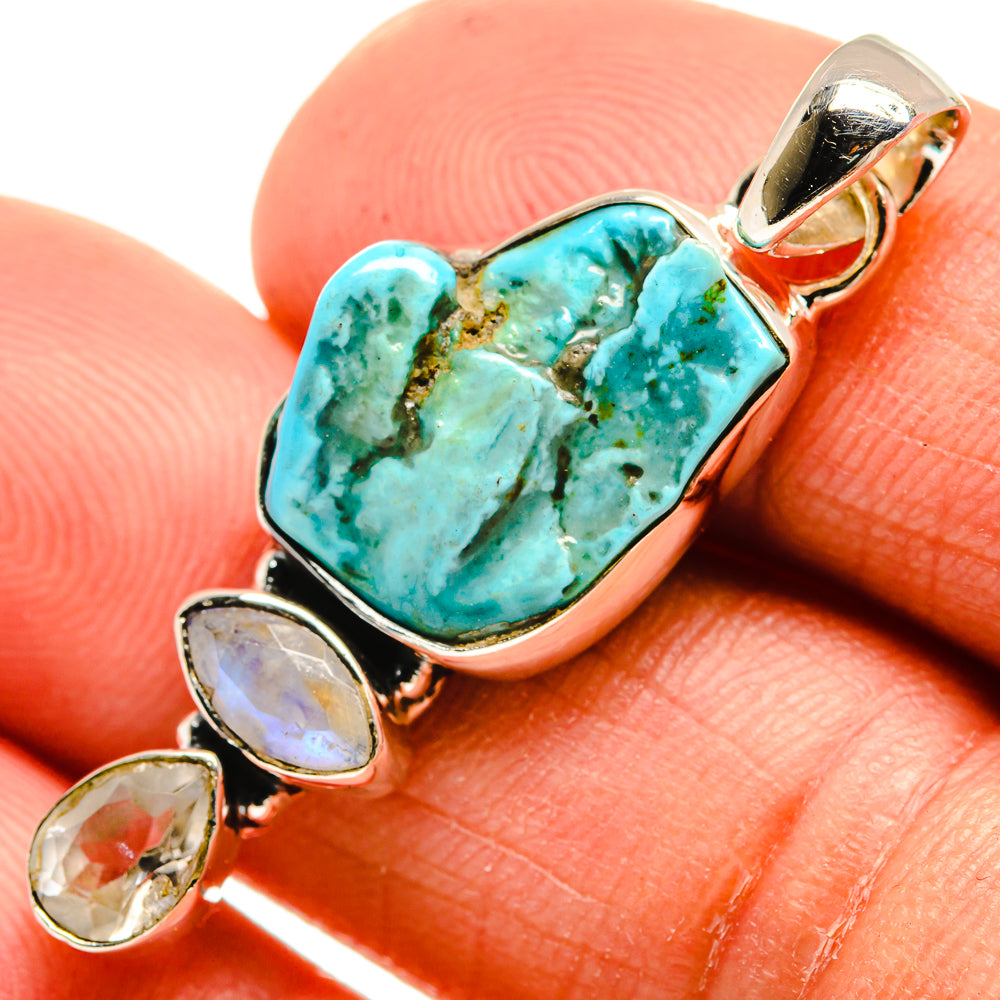 Tibetan Turquoise Pendants handcrafted by Anasilvercos - PD26218