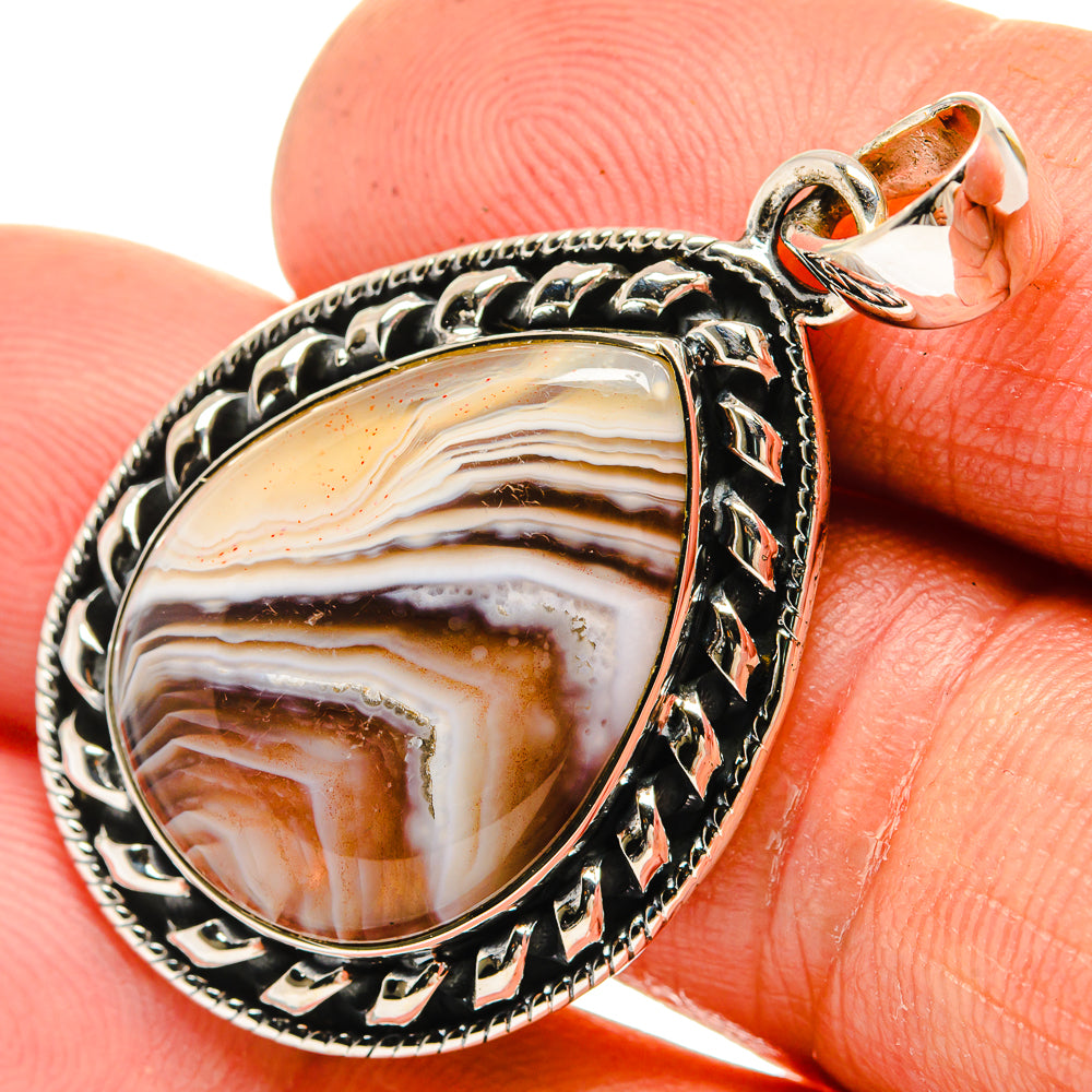 Botswana Agate Pendants handcrafted by Anasilvercos - PD26231