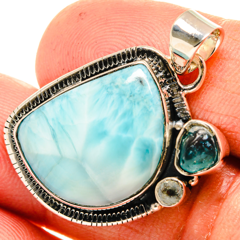 Larimar Pendants handcrafted by Anasilvercos - PD26234
