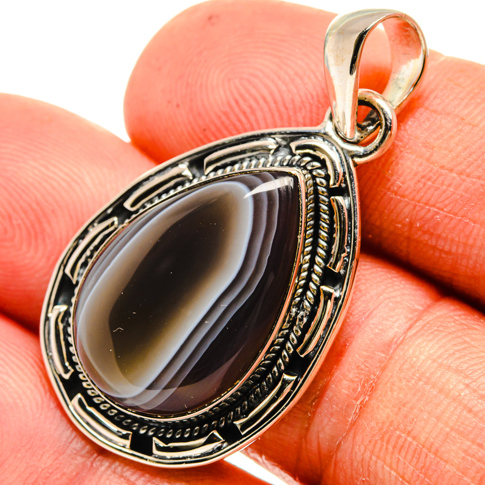 Botswana Agate Pendants handcrafted by Anasilvercos - PD26240