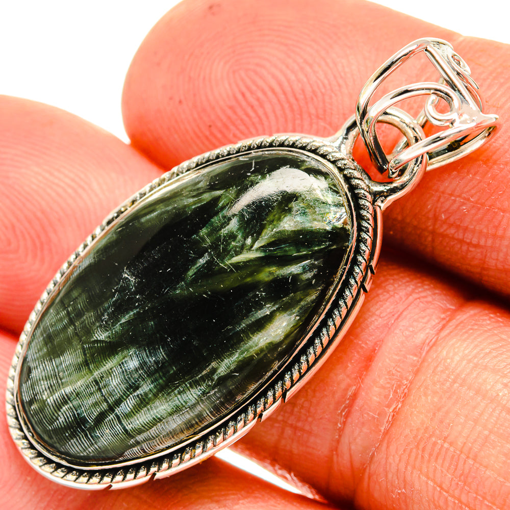 Seraphinite Pendants handcrafted by Anasilvercos - PD26242
