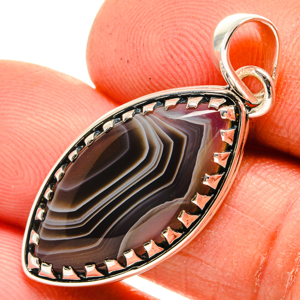 Botswana Agate Pendants handcrafted by Anasilvercos - PD26250
