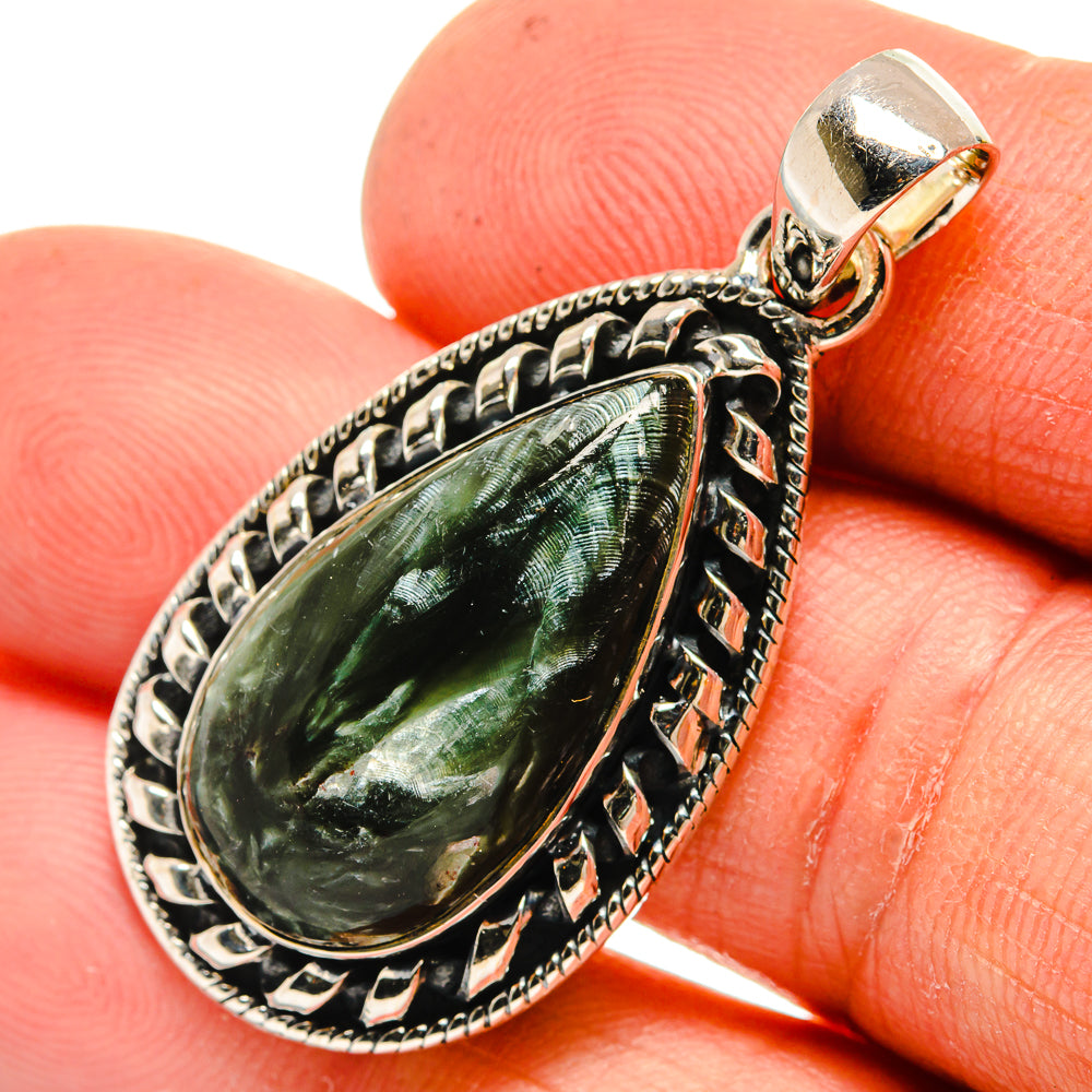 Seraphinite Pendants handcrafted by Anasilvercos - PD26256