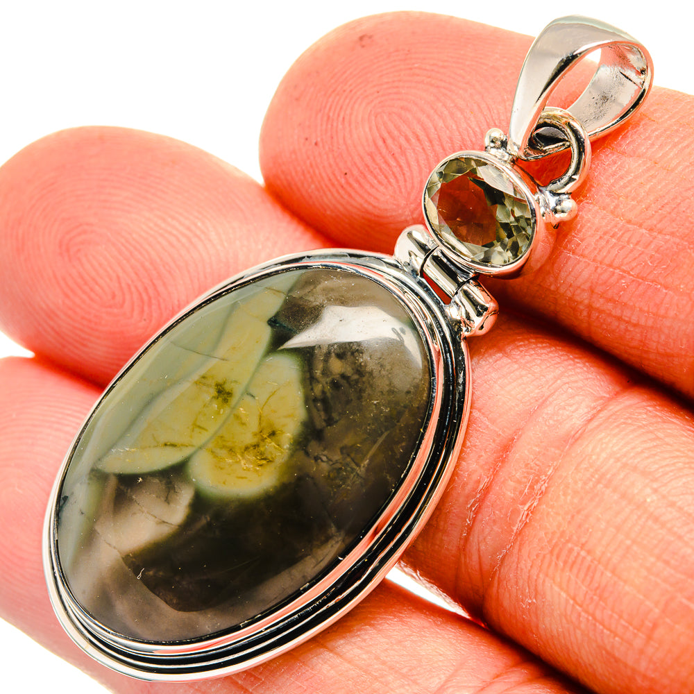 Polychrome Jasper Pendants handcrafted by Anasilvercos - PD26258