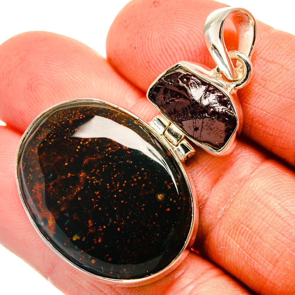 Bloodstone Pendants handcrafted by Anasilvercos - PD26273