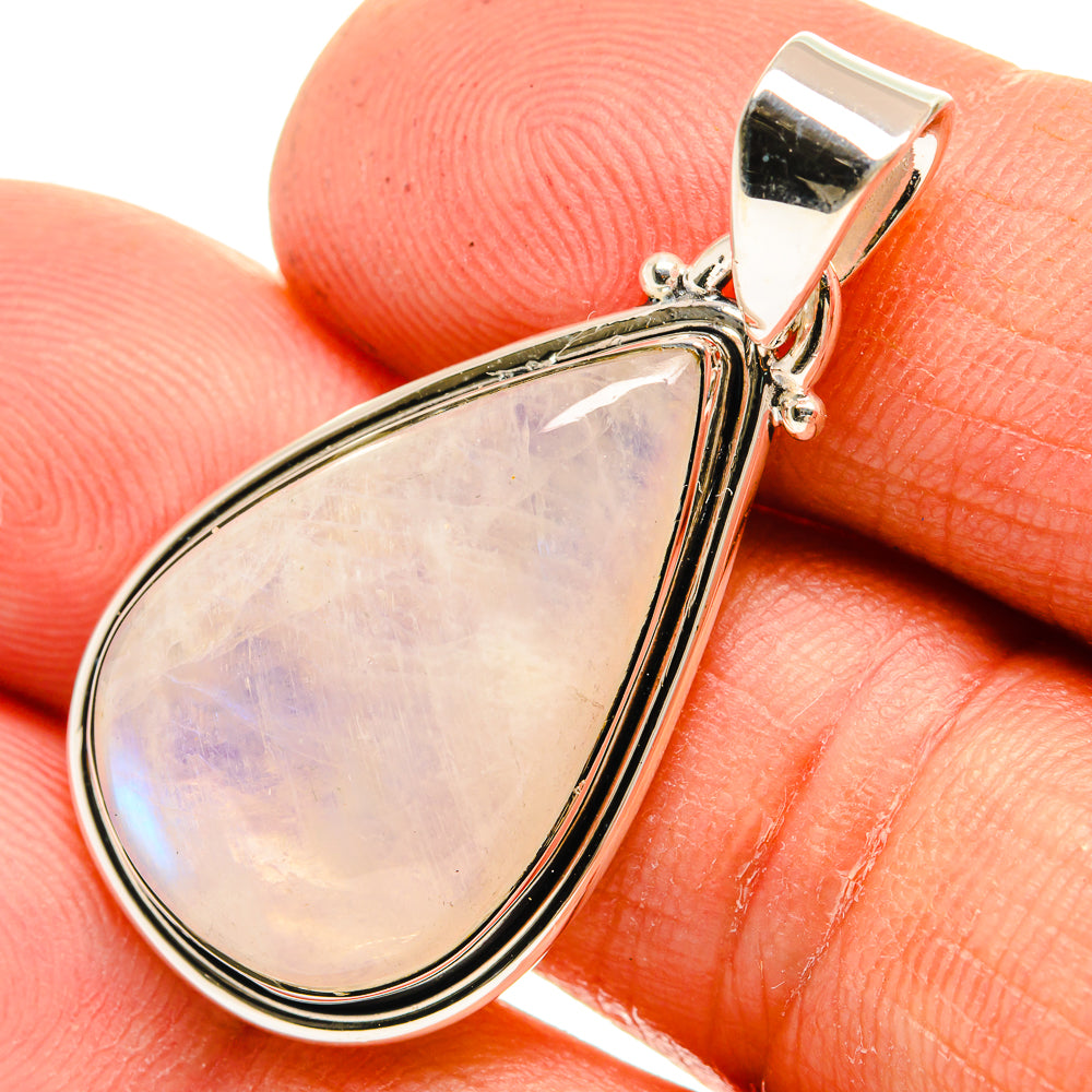 Rainbow Moonstone Pendants handcrafted by Anasilvercos - PD26287