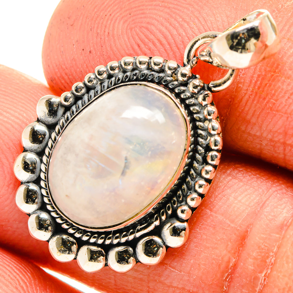 Rainbow Moonstone Pendants handcrafted by Anasilvercos - PD26291