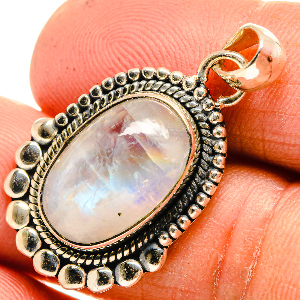 Rainbow Moonstone Pendants handcrafted by Anasilvercos - PD26293