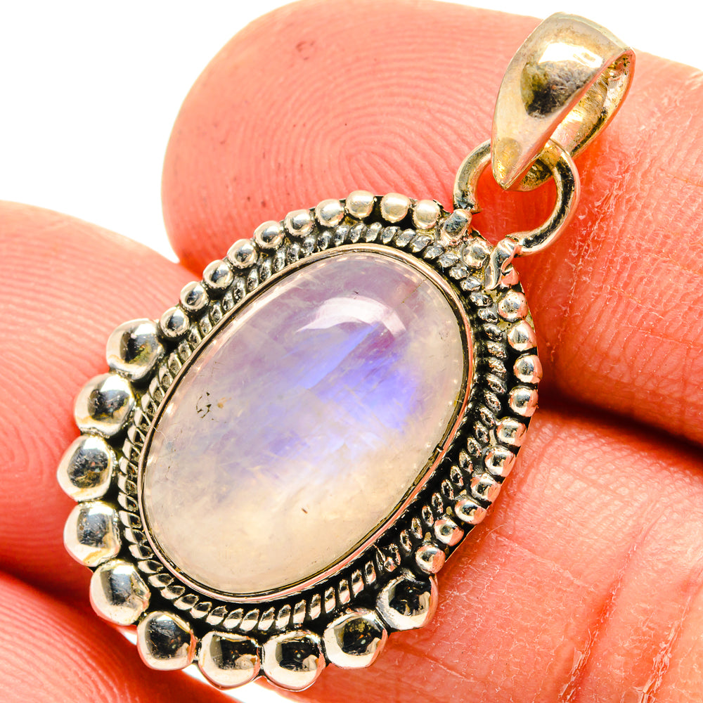 Rainbow Moonstone Pendants handcrafted by Anasilvercos - PD26295