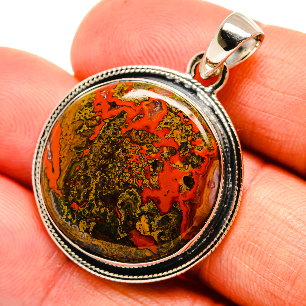 Moroccan Agate Pendants handcrafted by Anasilvercos - PD26327