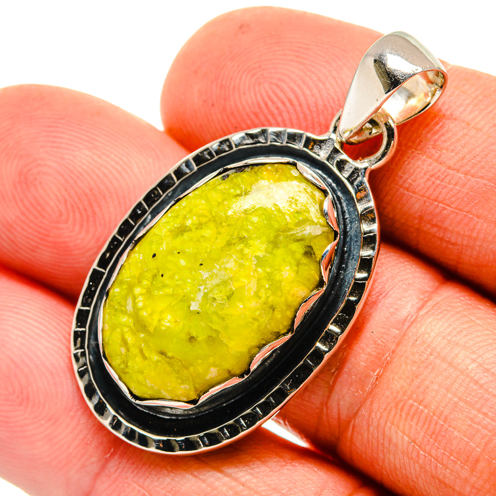 African Green Opal Pendants handcrafted by Anasilvercos - PD26357
