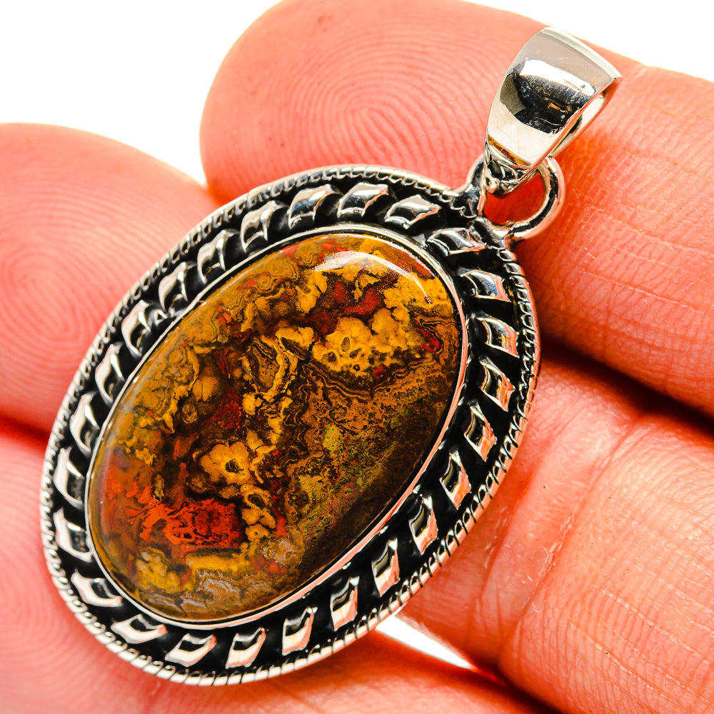 Moroccan Agate Pendants handcrafted by Anasilvercos - PD26359