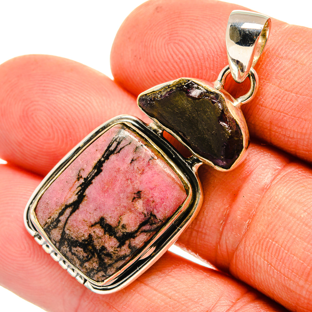 Rhodonite Pendants handcrafted by Anasilvercos - PD26360