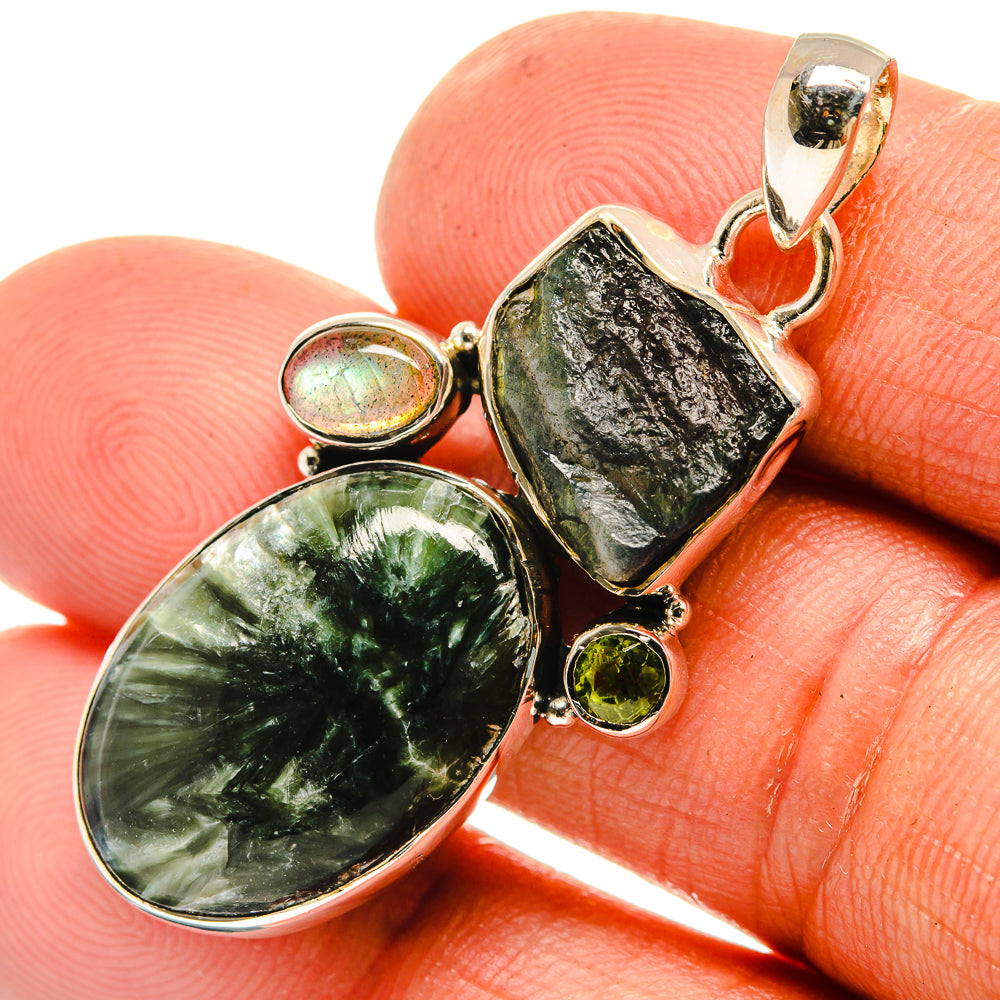 Seraphinite Pendants handcrafted by Anasilvercos - PD26383