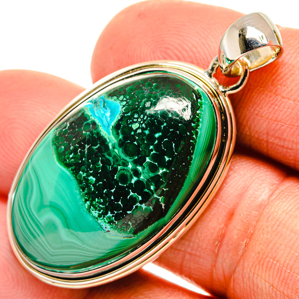 Malachite Pendants handcrafted by Anasilvercos - PD26388