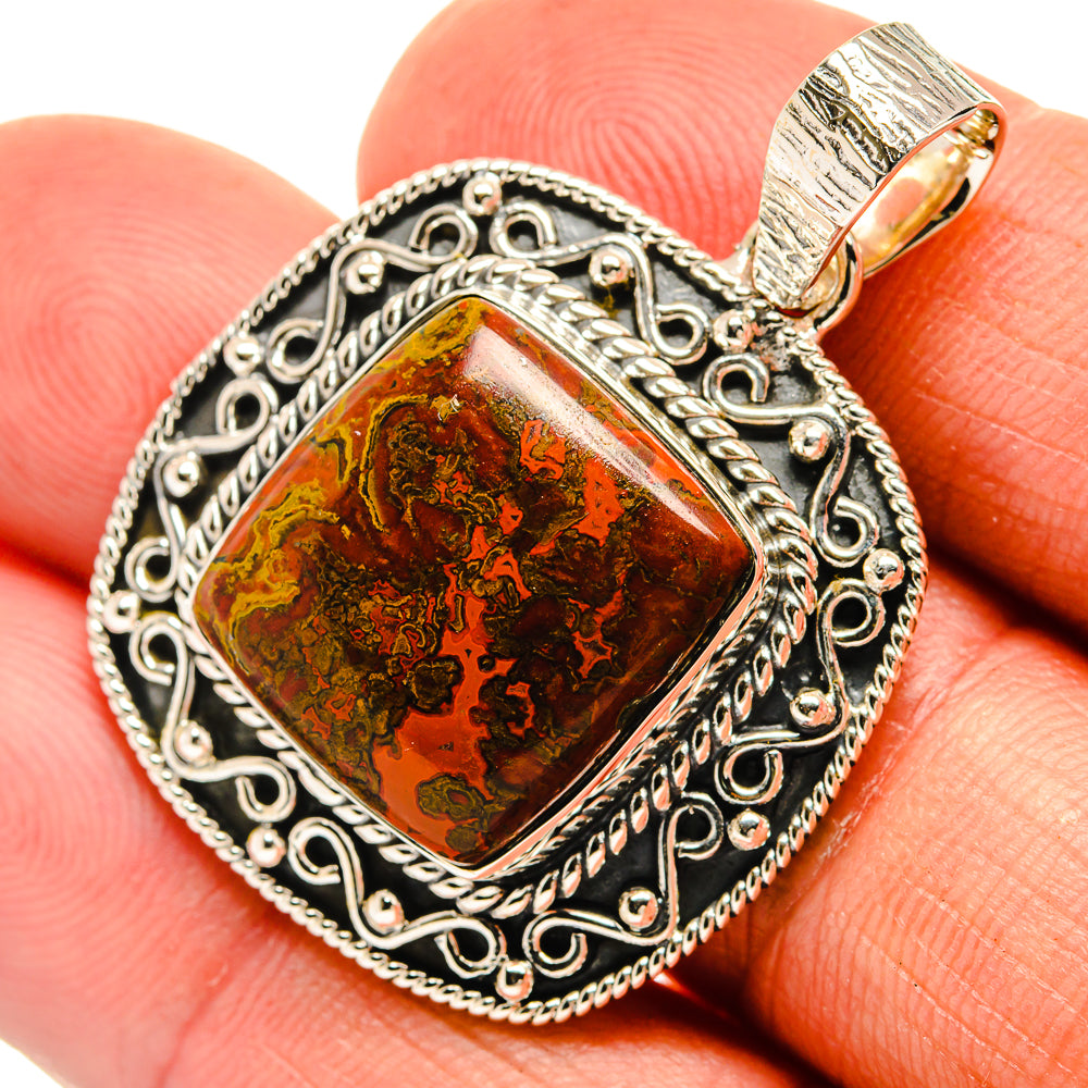 Moroccan Agate Pendants handcrafted by Anasilvercos - PD26397