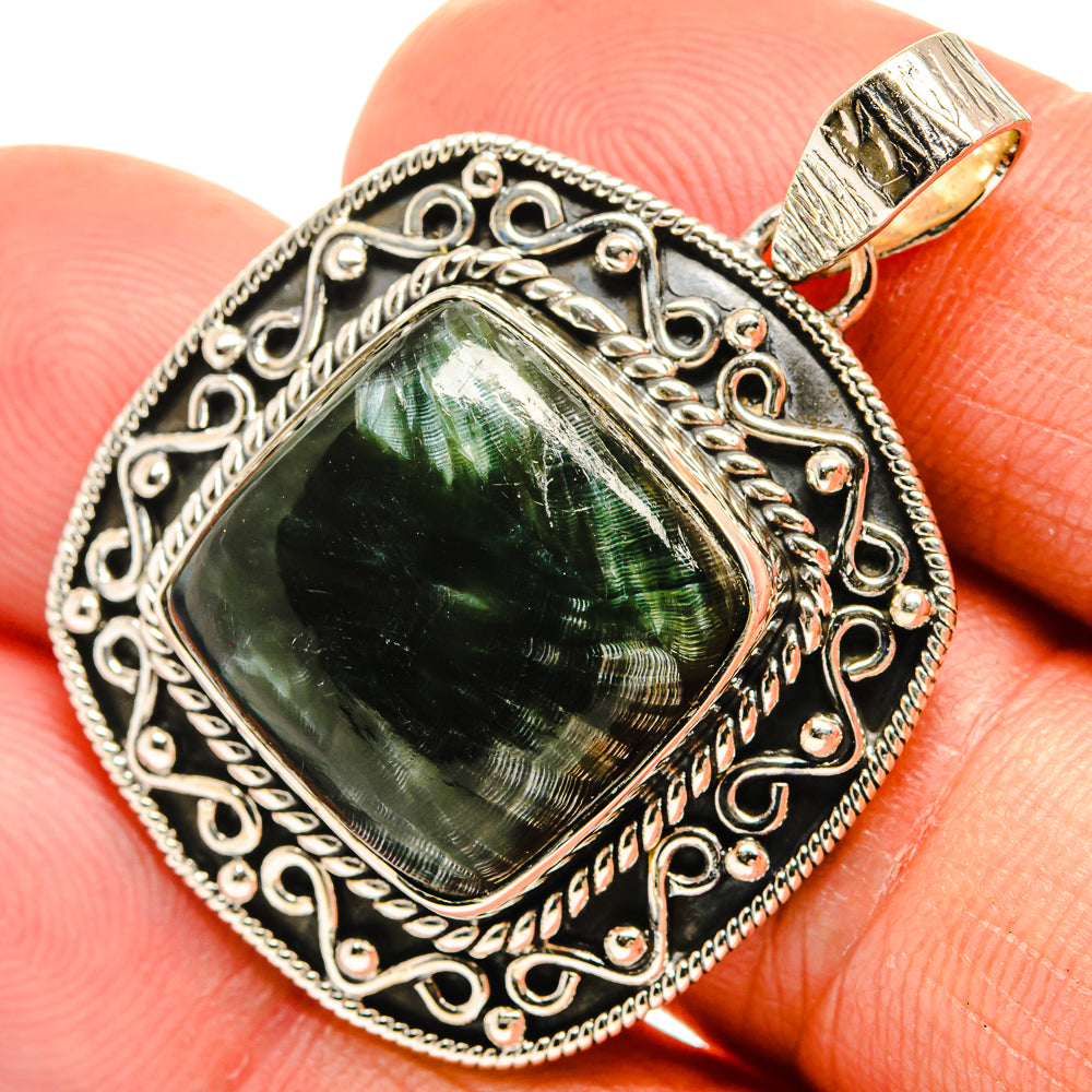 Seraphinite Pendants handcrafted by Anasilvercos - PD26399
