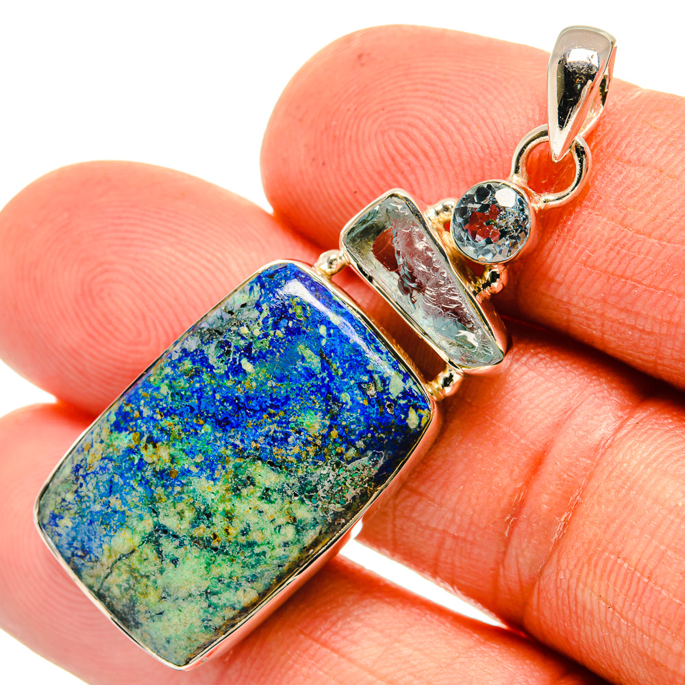 Azurite Pendants handcrafted by Anasilvercos - PD26400