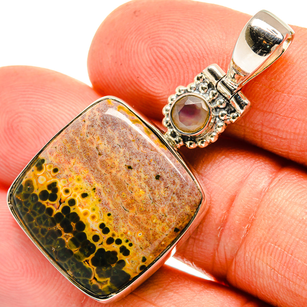 Ocean Jasper Pendants handcrafted by Anasilvercos - PD26402