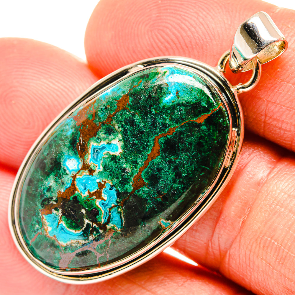 Chrysocolla Pendants handcrafted by Anasilvercos - PD26471