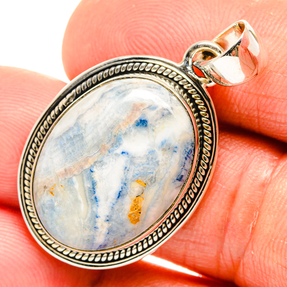 Blue Scheelite Pendants handcrafted by Anasilvercos - PD26483