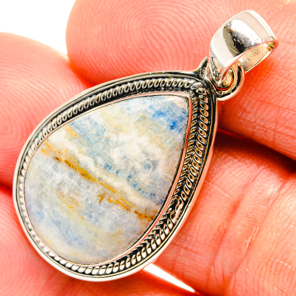 Blue Scheelite Pendants handcrafted by Anasilvercos - PD26487