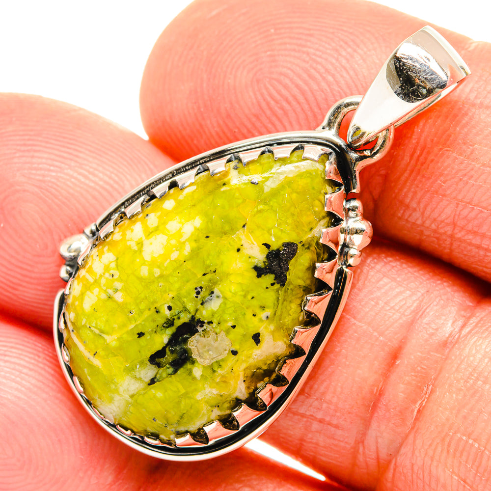 African Green Opal Pendants handcrafted by Anasilvercos - PD26504